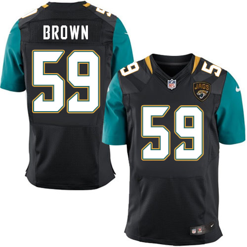 Men's Elite Arthur Brown Nike Jersey Black Alternate - #59 NFL Jacksonville Jaguars